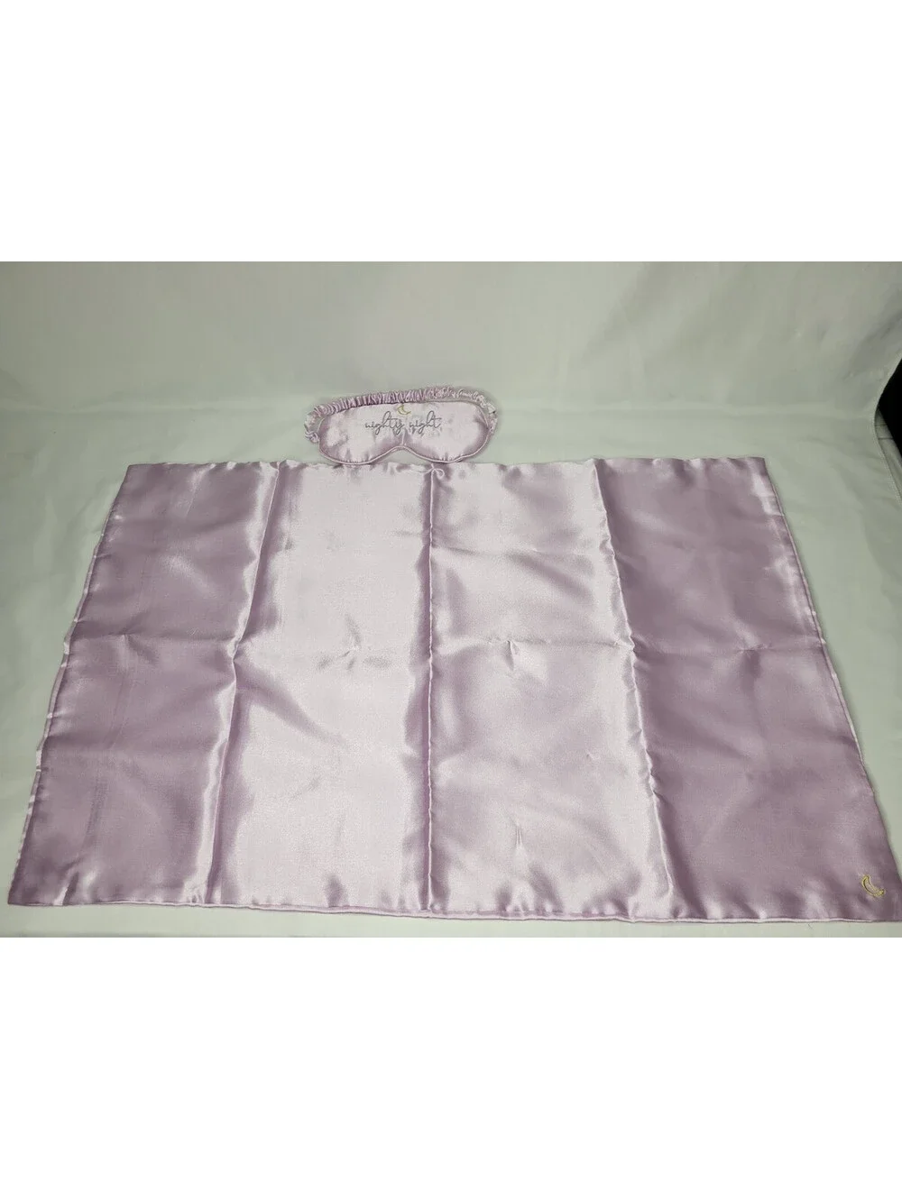 2 Pc Satin Silky Sleep Eye Mask & Pillow Cover Set 